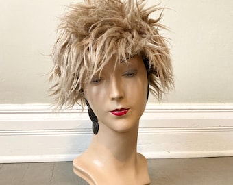 Vintage 1970s Faux Fur Wig Costume Zombie Ghoul No 23