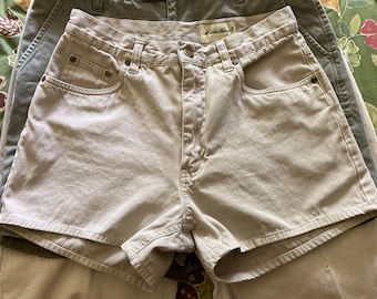 Young Vintage Eddie Bauer Riveted Khaki Denim Jean Style Short Shorts Daisy Dukes 8