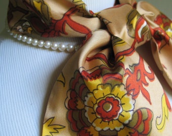 Fabulous Fall Palette Paisley Scarf Vintage 1960s VFG