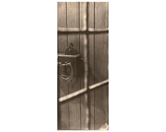 Vintage 1930s Photograph Door Knocker Through a Window Original Silver Gelatin Print by Arthur K Solomon (Protégé of Alfred Stieglitz)