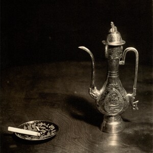 Vintage 1930s Photograph Still Life Turkish Teapot/Cigarette Original Silver Gelatin Print by Arthur K Solomon Protégé of Alfred Stieglitz image 2