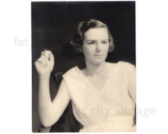 Vintage 1930s Photograph Portrait of a Woman 8x10 Original Silver Gelatin Print by Arthur K Solomon (Protégé of Alfred Stieglitz)