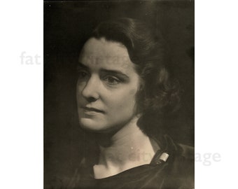 Vintage 1930s Photograph Portrait of a Woman 8x10 Original Silver Gelatin Print by Arthur K Solomon (Protégé of Alfred Stieglitz)