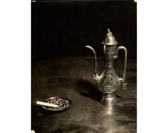 Vintage 1930s Photograph Still Life Turkish Teapot/Cigarette Original Silver Gelatin Print by Arthur K Solomon (Protégé of Alfred Stieglitz)