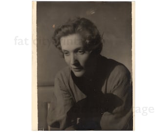 Vintage 1930s Photograph Portrait of a Woman 8x10 Original Silver Gelatin Print by Arthur K Solomon (Protégé of Alfred Stieglitz)