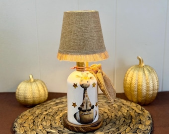 Handcrafted Animal Night Light, Recycled Bottle Lamp