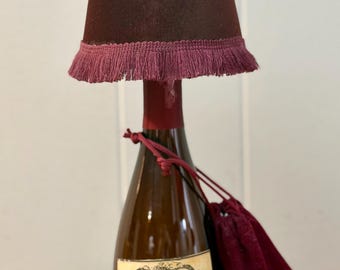 Handcrafted wine bottle lamp