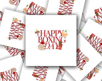 Pegatina de vinilo "Happy Boxing Day": Calcomanía festiva