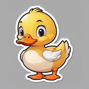 Cute Duck Sticker Pack, 8-Pack Adorable Duckling Vinyl Decals, Perfect for Laptops, Water Bottles, Journals & Gifts
