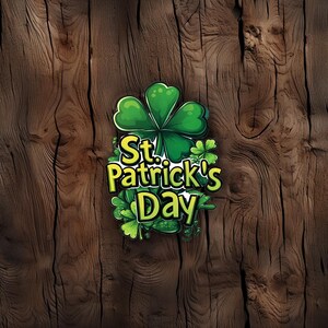 St. Patrick’s Day Sticker | Lucky Shamrock Vinyl Decal | Irish Four Leaf Clover Sticker | Waterproof Green Sticker for Laptops, Tumblers