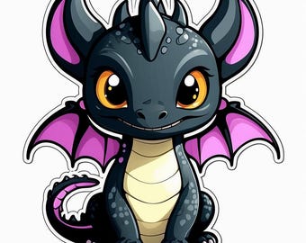 Pack d'autocollants bébé dragon mignon, stickers créatures fantastiques, lot de 8 stickers dragons adorables, pour ordinateurs portables, bouteilles d'eau, journaux et cadeaux