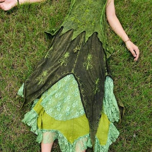 vintage ethereal wedding dress forest green formal gown