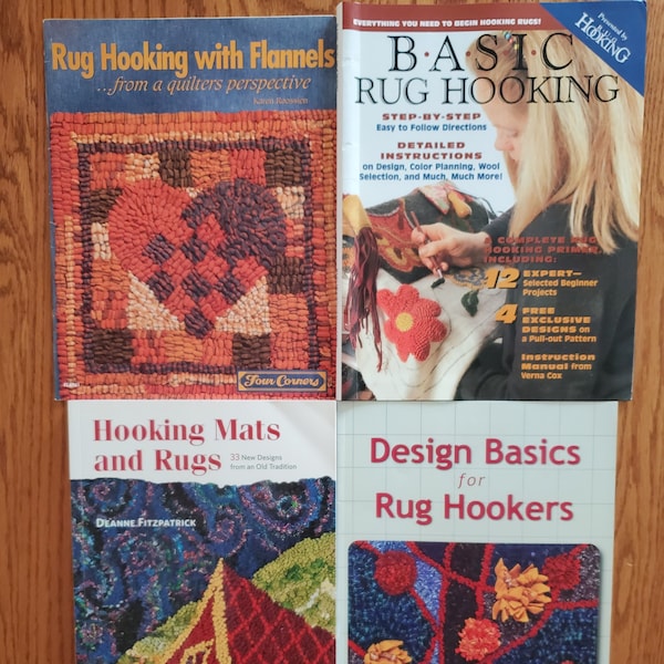 4 Rug Hooking Books