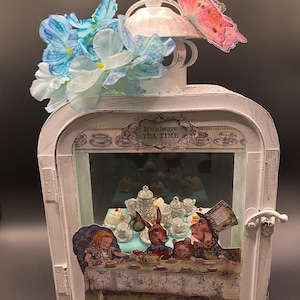 Mad Hatter’s Tea Party Lantern Diorama