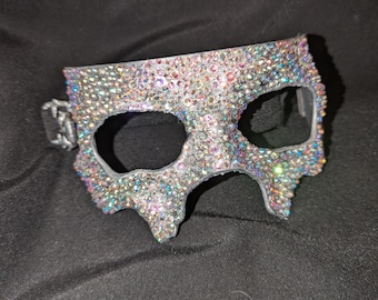 Papa V Perpetua Ghost Inspired Cropped Cut Forehead Mask With Crystals