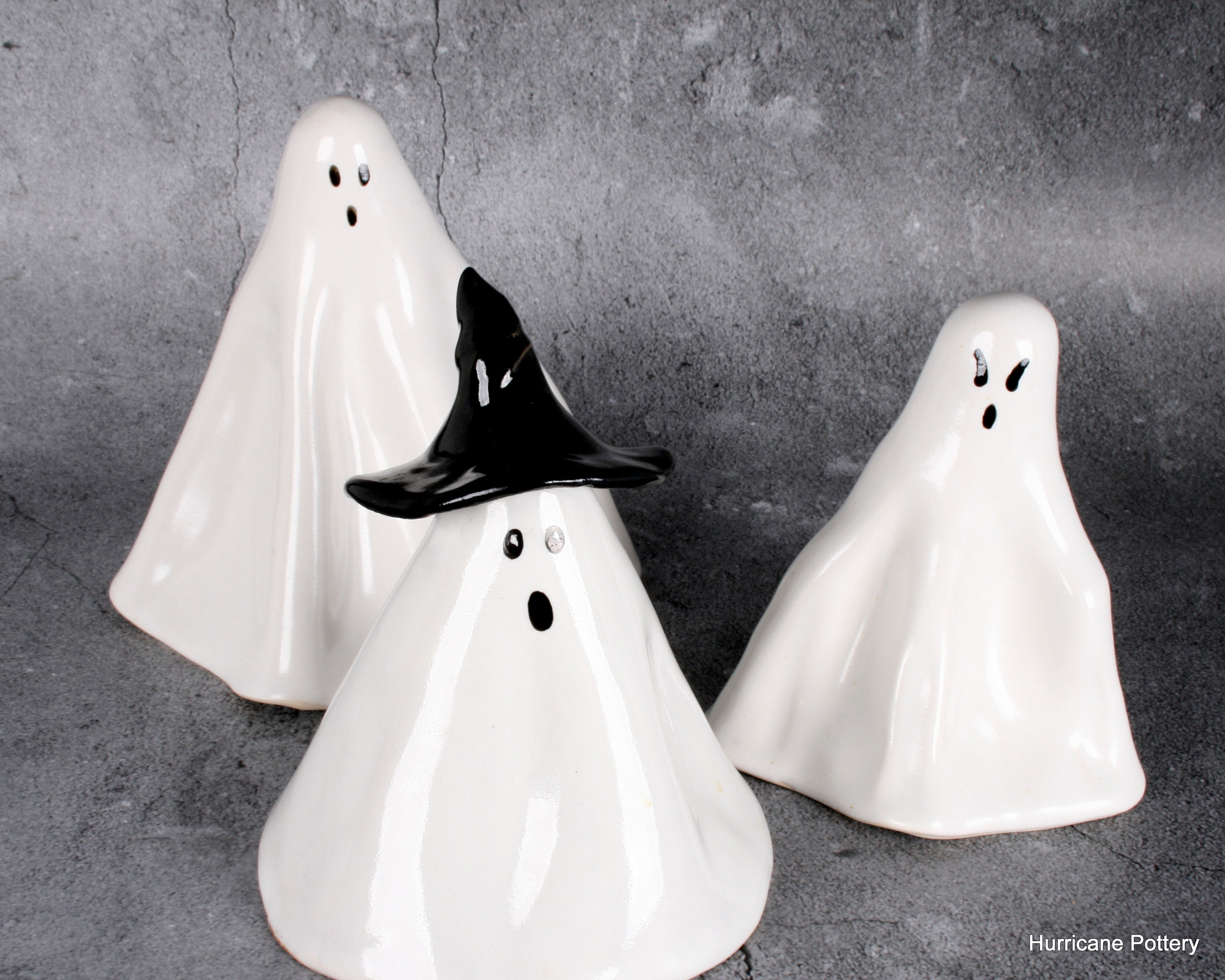 Tall spooky Ceramic Ghosts. Handmade Haunted Halloween Etsy