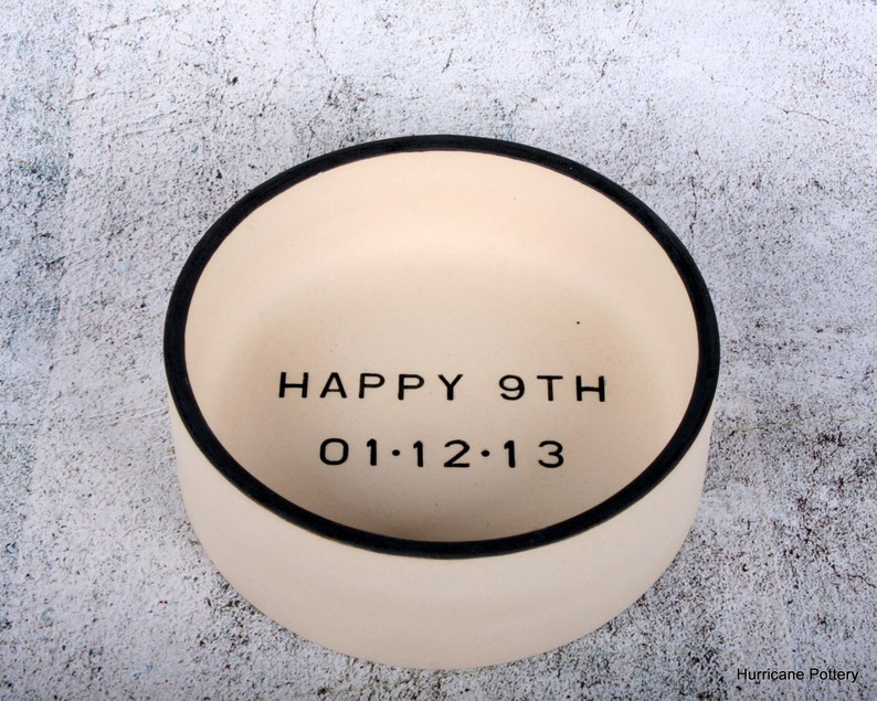 Personalized Pottery Gift. Wine Coaster for Wedding Anniversary, Birthday, New Home Gift. Custom Made to Order cream/black/plain