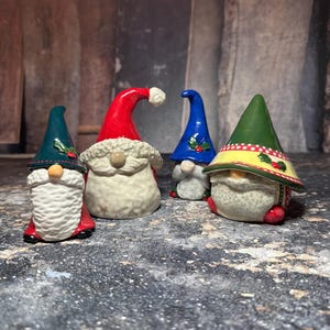 ONE Mini or Small Gnome for Home or Garden Decor by Hurricane Pottery