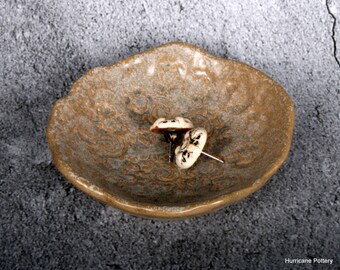 Handmade Ceramic Jewelry Dish or Ring Keeper, Pill Holder