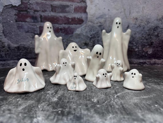Spooky Ghost With Arms, MADE TO ORDER. Handmade White