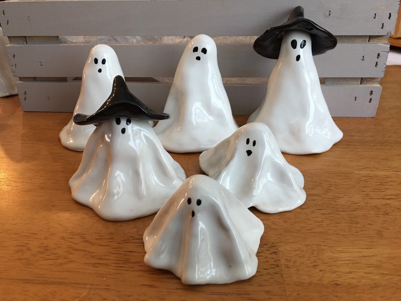 Ghost Figurine Made to Order. Handmade Halloween Decoration. Etsy