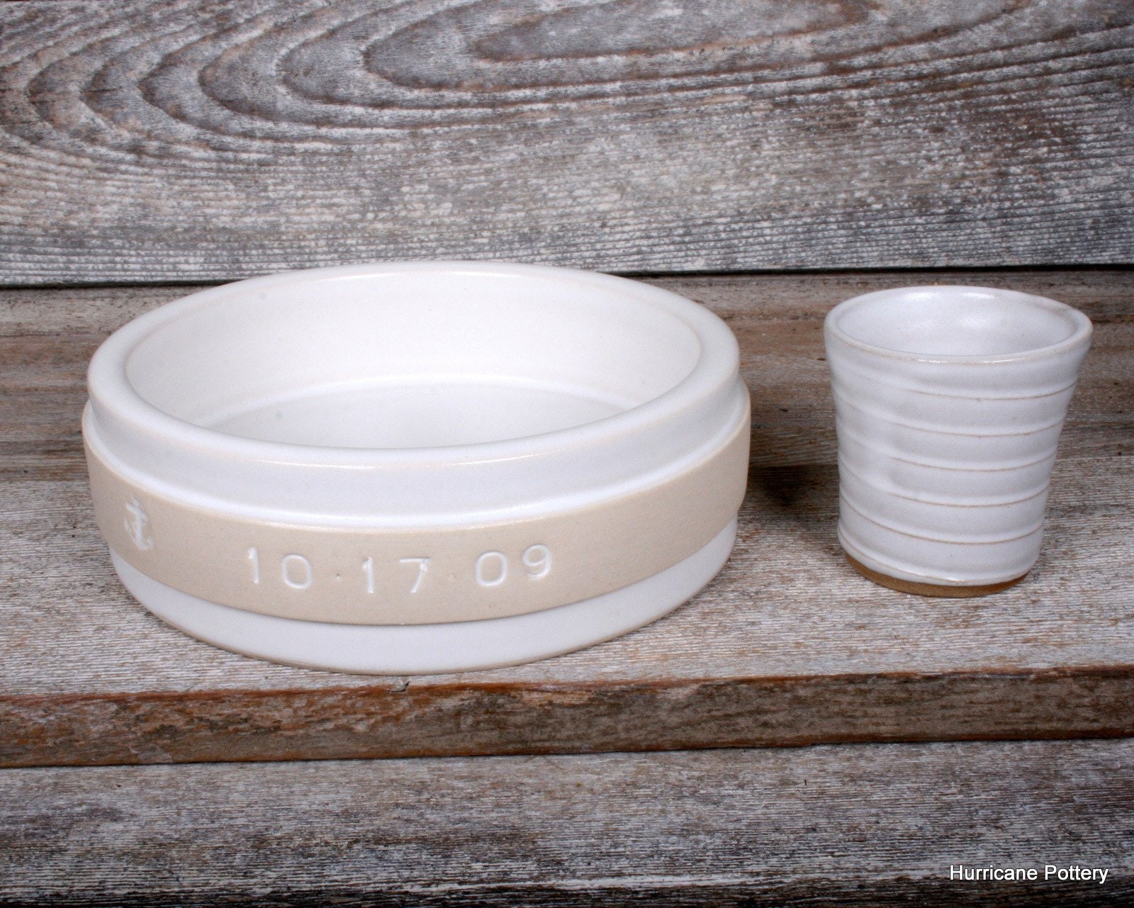 Personalized Pottery Wine Coaster. Wedding or 9th Anniversary Etsy