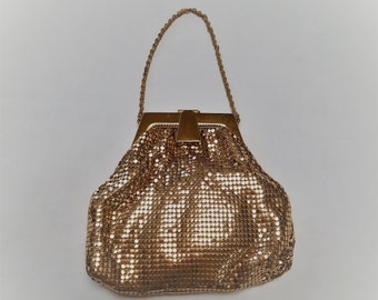 Vintage Art Deco Whiting and Davis Gold Mesh Evening Bag