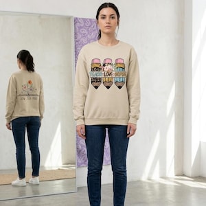 Grow Your Mind Teacher Sweatshirt, Teach Love Inspire Classroom Apparel