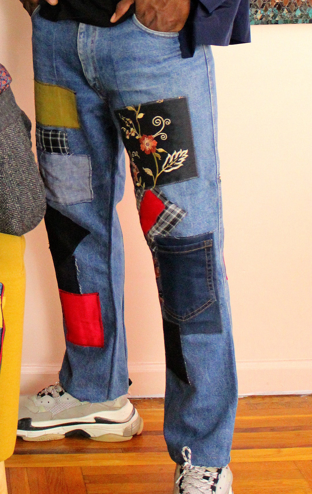 Patchwork Jeans TOM30PP Repurposed Upcycle Recycled Denim - Etsy