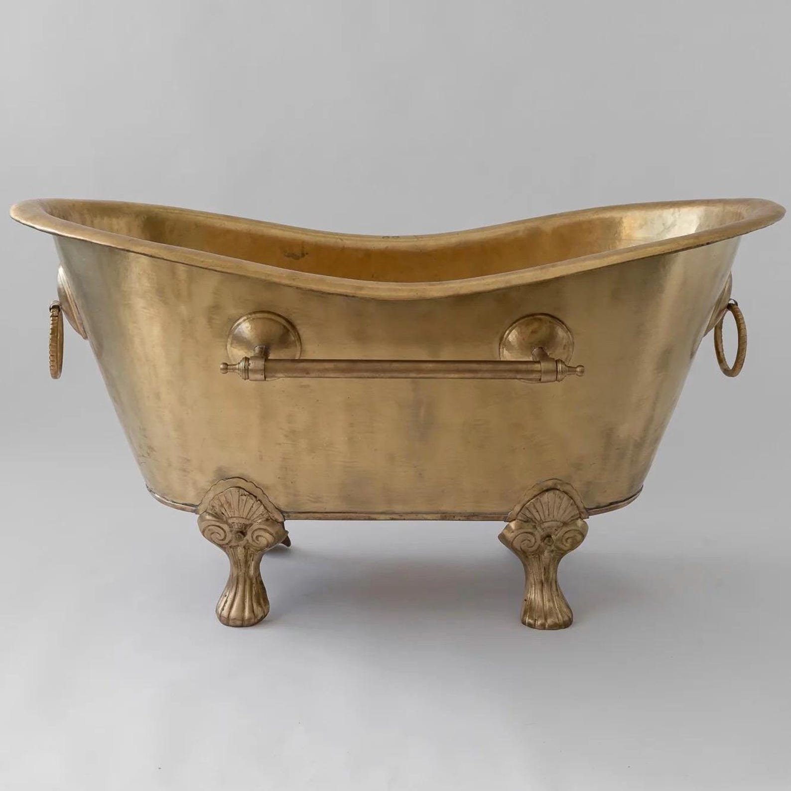 Solid Brass Clawfoot Bathtub – Freestanding Vintage Tub - Etsy