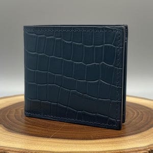 Men's Alligator Wallet, Slim Billfold, Teal