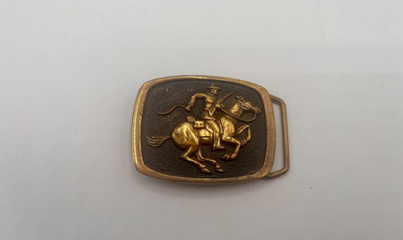Vintage Belt Buckle Pony Express, Optional Belt