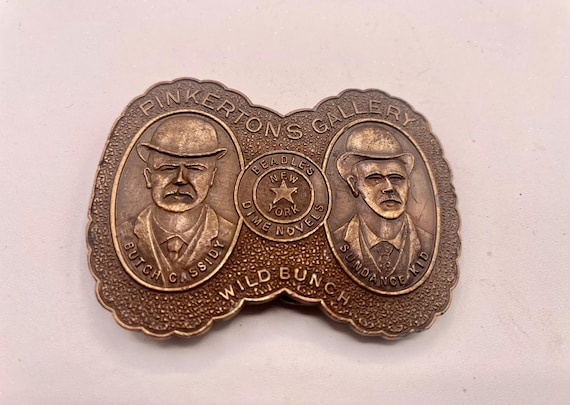 Vintage Belt Buckle Pinkerton’s Gallery New York, Optional Belt