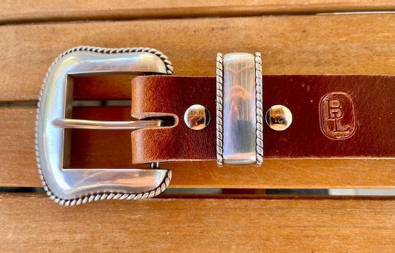 Western Belt Buckle with Custom Leather Belt