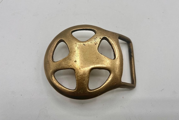 Vintage Belt Buckle Texas Ranger Star 1970s, with Custom Genuine Leather Belt