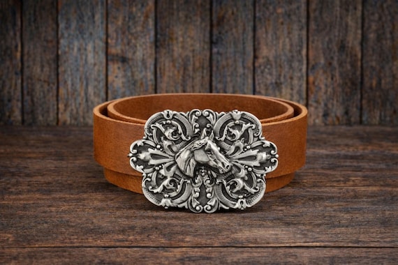 Handmade Southwestern Horse Belt, Cowgirl Leather Belt, Rodeo, Equestrian