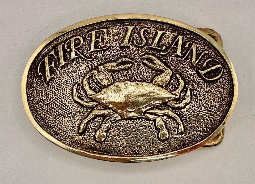 Handmade Fire Island Blue Claw Crab Belt Buckle, by Silversmith