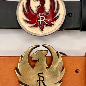 Sturm Ruger Buckle: Solid Brass, Custom Leather - Patchogue NY