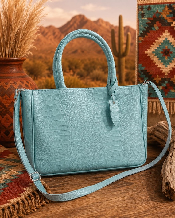 Genuine Alligator Leather Tote Bag | Luxury Women’s Tote | Large Alligator Handbag | Shoulder Bag | Exotic Leather American Alligator