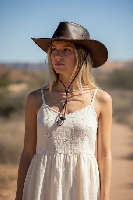 Handmade Leather Cowboy Hat – Western Cowhide Rodeo Hat