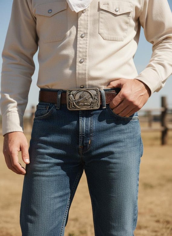 Vintage 1849 Gold Rush Belt Buckle, Siskayou Buckle Company