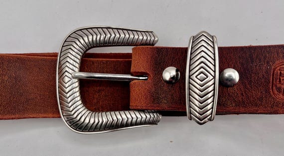 Southwestern Men’s Belt Buckle, Custom Leather Belt
