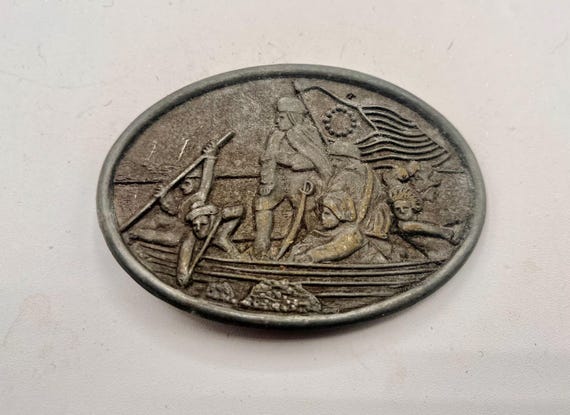 Vintage Belt Buckle, George Washington, Optional Belt