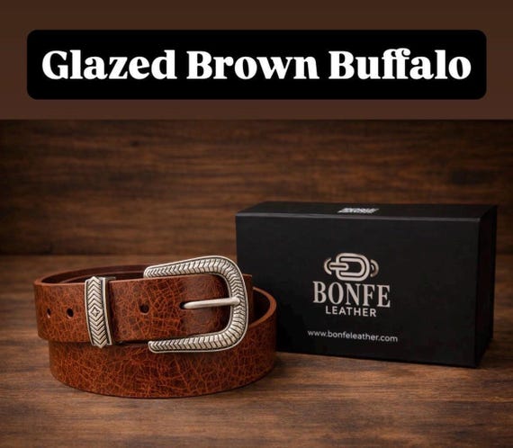Custom Genuine Leather Belt - Handmade, Various Colors