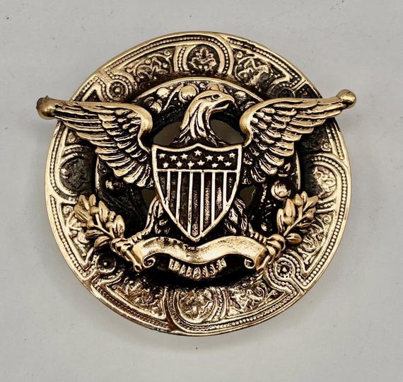 Belt Buckle: American Eagle Nautical Brass - with Handmade Leather Belt