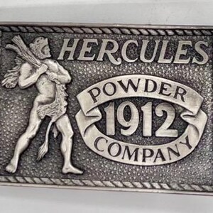 Pewter Belt Buckle: Hercules Design - Handmade Leather Strap
