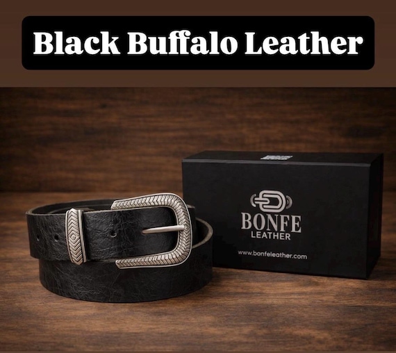 Custom Genuine Leather Belt - Handmade, Various Colors