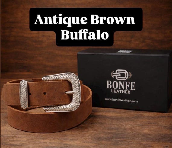 Custom Genuine Leather Belt - Handmade, Various Colors