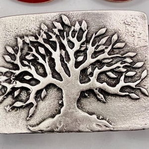 Tree of Life Belt Buckle: Pewter with Handmade Leather Strap