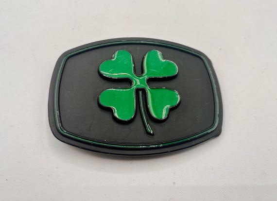 Vintage Belt Buckle Ireland Irish Shamrock, Optional Belt